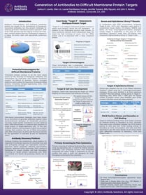 Poster - Generation of Antibodies to Difficult Membrane Protein Targets - updated